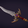 sword bat sword magic sword game weapon cartoon weapon cold weapon game equipment dagger sword snake sword 3d model