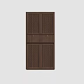 Modern Brown File Cabinet Featuring Weave Pattern Panel Doors And Sleek Design