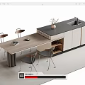 Modern Bar Counter Interior With Wooden Top Metal Chairs And Storage Cabinets