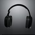 Black Over Ear Headphones With Sleek Modern Design And Glossy Finish
