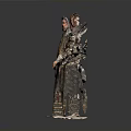 Historical Costume Figures In Elaborate Vintage Attire With Ornate Clothing Details
