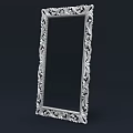 Elegant Ornate Mirror With Intricate Carved Frame And Decorative Design