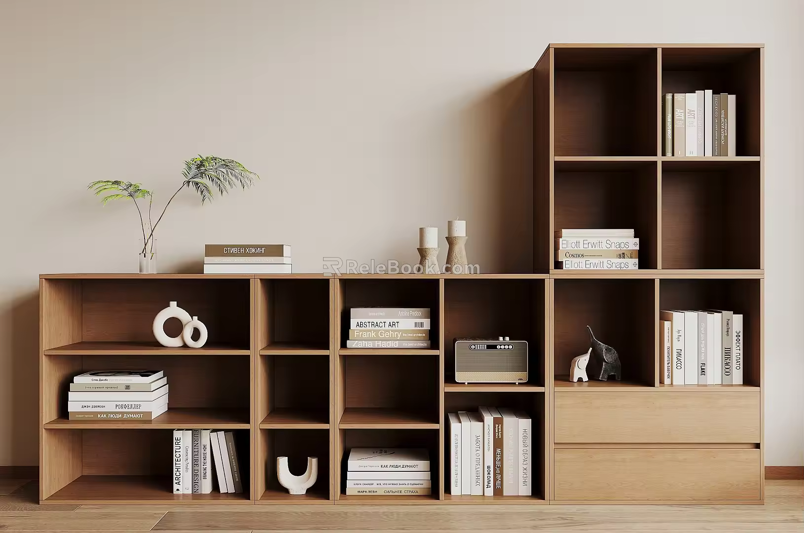 Modern Bookshelf 3d model