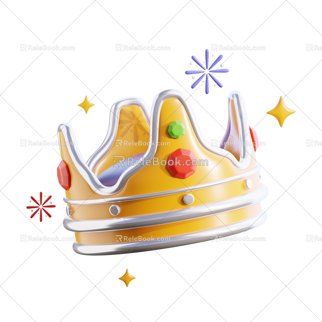 Crown Crown Crown Cartoon Crown Cartoon Crown 3d model