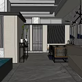 Modern Hotel Lobby Interior With Marble Walls Reception Desk And Stylish Chandeliers