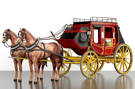 Jane European carriage decorations 3d model