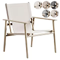 Modern Leisure Chair with Wooden Frame Light Colored Cushion Ergonomic Design for Comfortable Seating