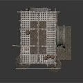 Gothic Architectural Model With Intricate Carvings Tall Columns And Arched Structures