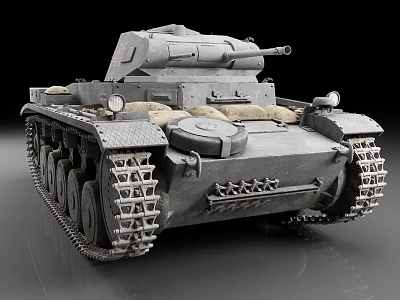 Vintage Gray Military Tank Exterior Featuring Turret Gun Barrel And Track Design 3d model