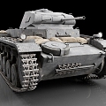 German Tank II Tank Light Tank World War II Tank Vintage Tank 3d model