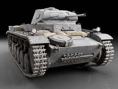 German Tank II Tank Light Tank World War II Tank Vintage Tank 3d model