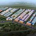 Modern Large Scale Industrial Factory Complex With Multiple Buildings Roads And Green Areas