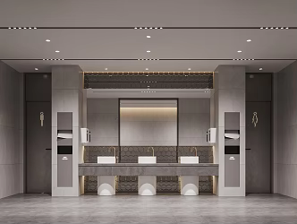 Public toilet Modern toilet 3d model