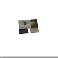 Modern Two Seater Sofa with Hexagonal Blue Yellow Cushions and Fabric Upholstery Design