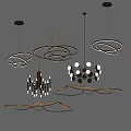 Modern Irregular Shaped Chandeliers With Unique Design For Interior Decor 3d model
