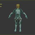 Sci Fi Armored Game Movie Character With Silver Red Black Armor And Detailed Design