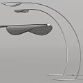 Contemporary Curved Floor Lamp With Transparent Shade And Soft Illumination Design