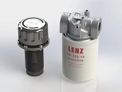 LENZ CR7540 Industrial Filter Equipment With 10 Micron Precision And Components 3d model