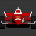 Red And White Ferrari Formula Race Car With Shell Logo And Number 1