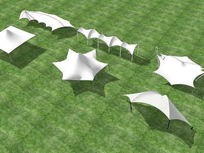 Modern tensioned membrane special-shaped tensioned membrane building tensioned membrane tent tensioned membrane landscape gallery model