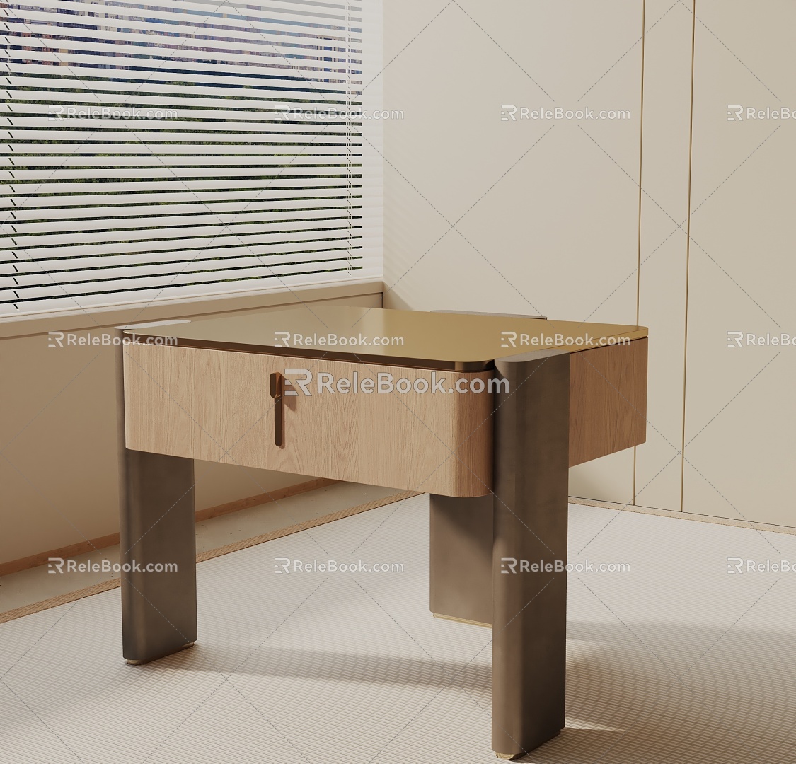 Modern bedside table 3d model