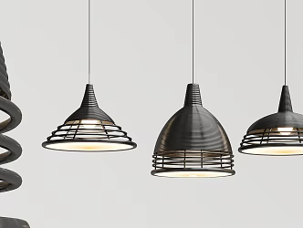 Industrial LOFT chandelier paint chandelier combination 3d model