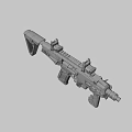 Tactical Modern Assault Rifle With Rail System Scope And Black Tan Ergonomic Grip