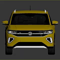Yellow Modern SUV With Roof Rails Black Windows And Alloy Wheels