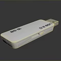 BEST White Portable USB Flash Drive For Computer Data Storage And Transfer 3d model