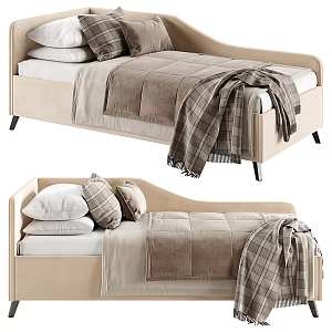 Modern single sofa bed 3d model
