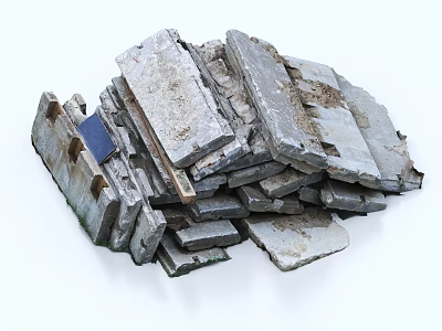 Modern cement board 3d model Modern cement board 3d model