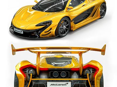 Hyundai sports car McLaren sports car 3d model