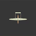 Vintage Red And White Seaplane Model With Floats And Wing Design