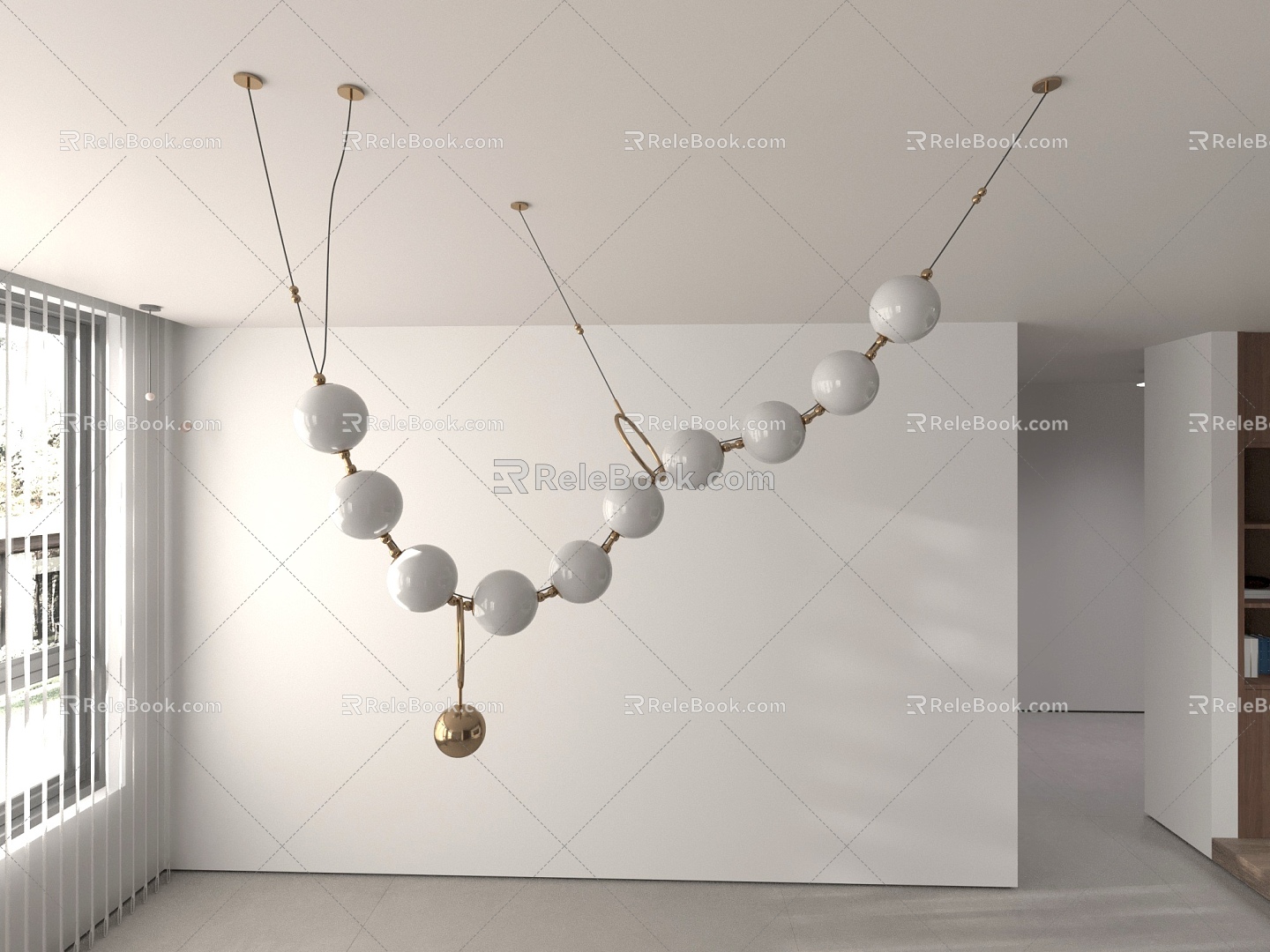 Chandelier lamp lighting lamp decorative lamp 3d model