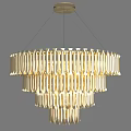 Modern Multi Tiered Chandelier With Sleek Geometric Design For Contemporary Interiors