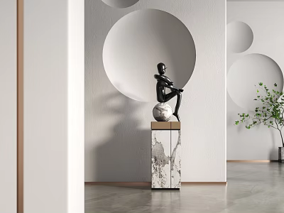 Modern Sculpture Figure Abstract Sculpture 3d model