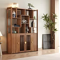 Wooden Antique Shelf Displaying Vases Tea Sets Books And Decorative Items