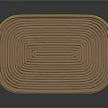 Brown Handwoven Oval Tray with Handle for Home Decor and Storage