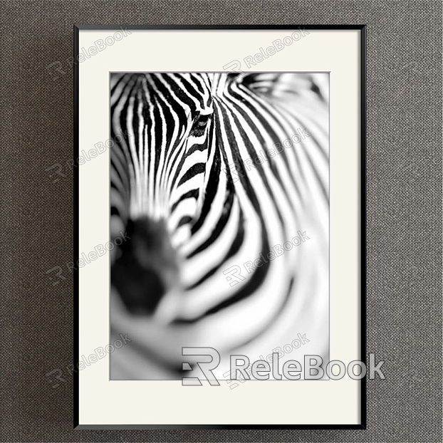 Modern Animal Painting Black and White Children's Room Animal Zebra Decorative Painting model