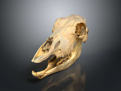 Detailed Animal Skull Anatomical Model Medical Device For Medical Education 3d model