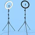 Two Ring Floor Lamps With Tripod Stand For Modern Room Lighting 3d model