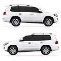 White SUV Car With Alloy Wheels Roof Rack And Sturdy Exterior Design
