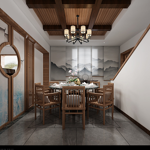 New Chinese Guest Restaurant 3d model