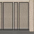 Modern Room Divider Screen With Metal Frame Wooden Slats And Interior Decorative Design
