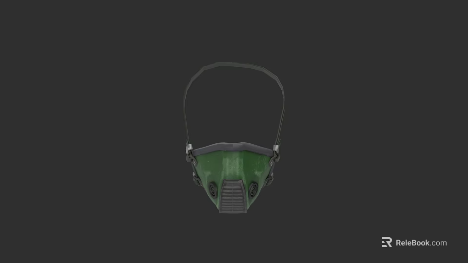 Industrial Protective Mask Equipment With Green Design For Workplace Safety Use 3d model 