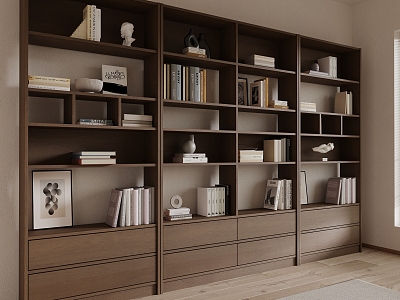 Middle Style Bookcase 3d model