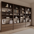 Middle Style Bookcase 3d model