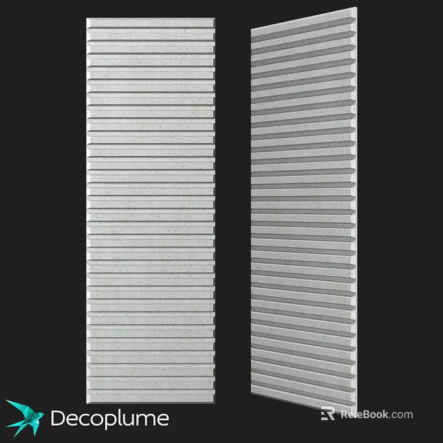 Durable Architectural Metal Components Featuring Parallel Ribbed Strips For Building Use 3d model 
