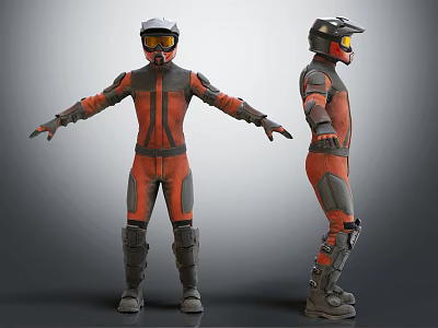 Modern game character pilot pilot costume 3d model Modern game character pilot pilot costume 3d model