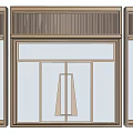 Modern Wooden Entrance Door Design With Glass Panels And Vertical Slats Frame